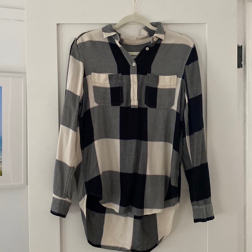 Black and white plaid flannel